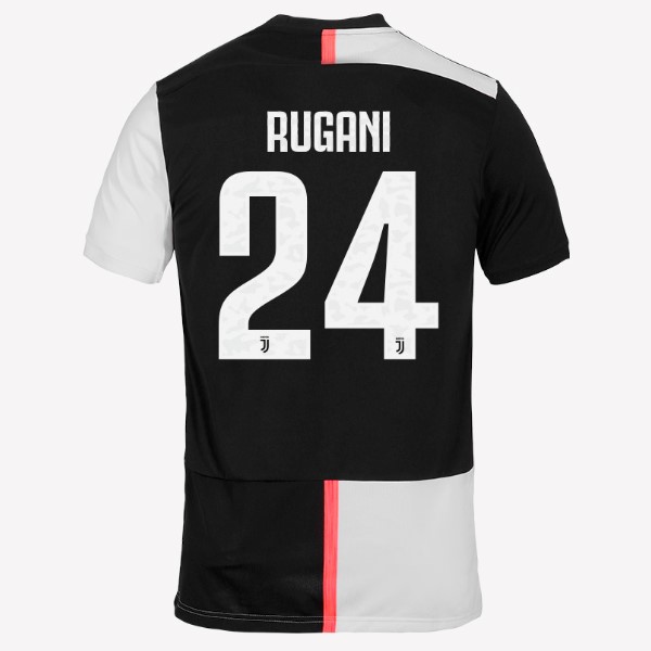 Camiseta Juventus NO.24 Rugani 1ª 2019-2020 Blanco Negro